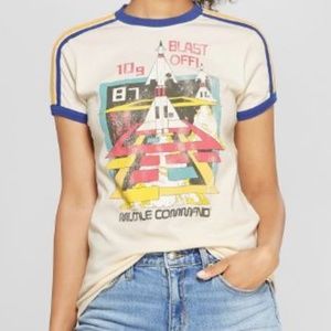 Junk Food Target Atari Missile Vintage Retro Top